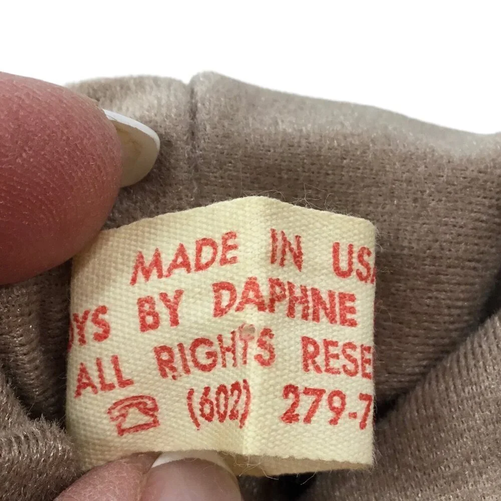 Vintage Toys by Daphne Hand Puppet Plush Wolf Dog 1980 Rare Head Cover Made USA